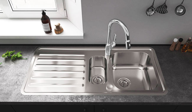 standard under the counter mounted in kitchen sink sizes