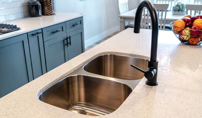 granite counter undermount kitchen sink