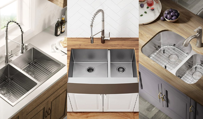 sink style kitchen 50 50 vs