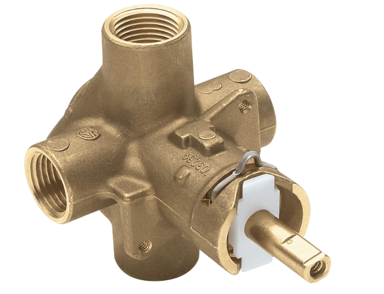 Moen Brass Posi-Temp Pressure Balancing Tub and Shower Valve, Four Port Cycle Valve with Standard half-Inch IPS Connections-min